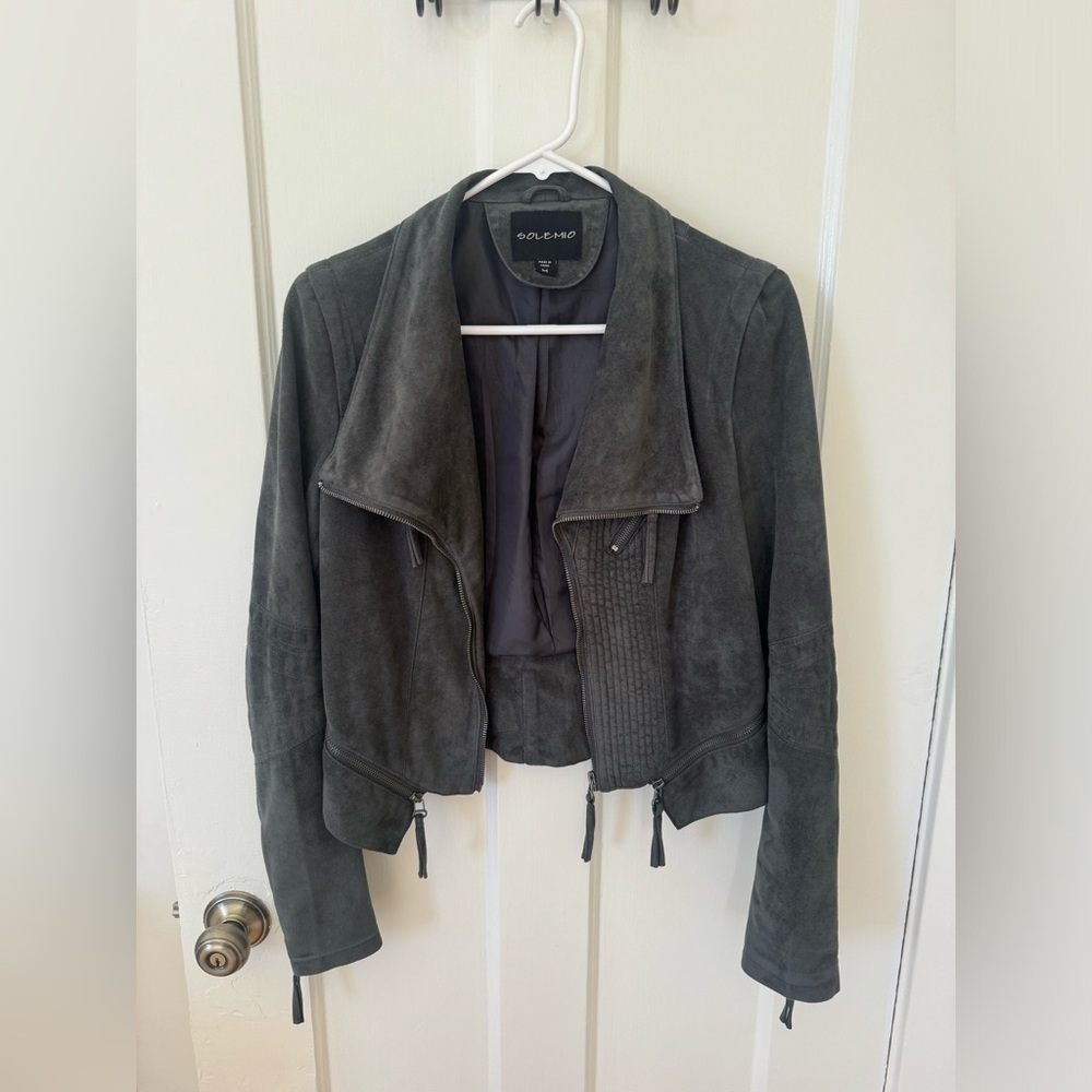 Gray suede women’s jacket